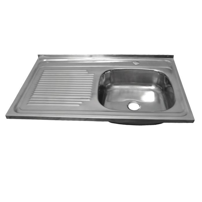 Lavaplato Inox. Brill. 800X500 Sec. Izq. Perf. Monom. + Desague