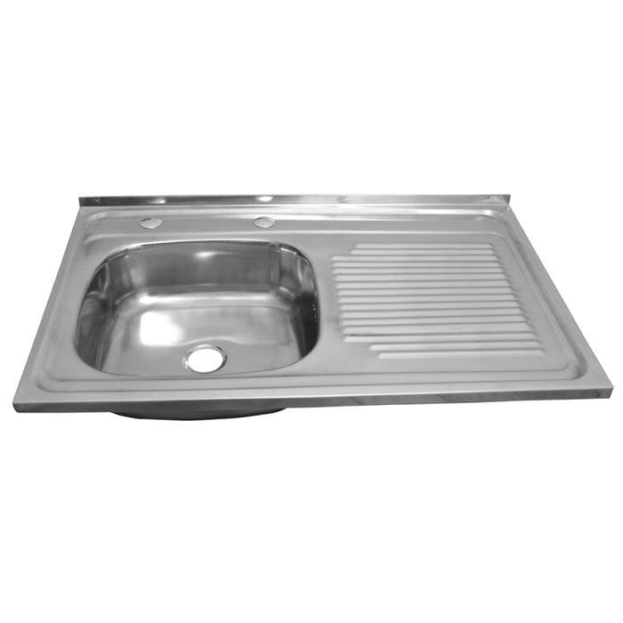 Lavaplato Inox. Brill. 800X500 Sec. Der. Perf. Combin. + Desague