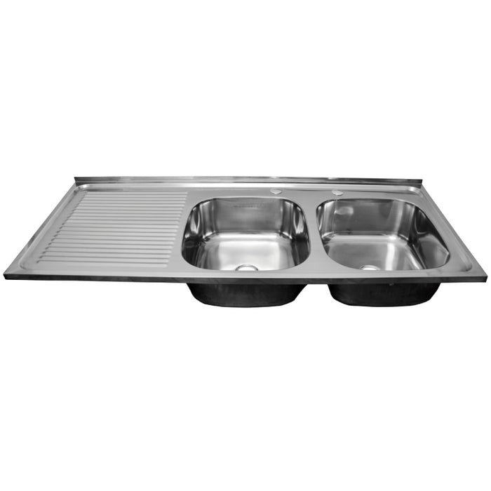 Lavaplato Inox.Brill.1200X500 Sec.Der.Perf.Comb.+Desague