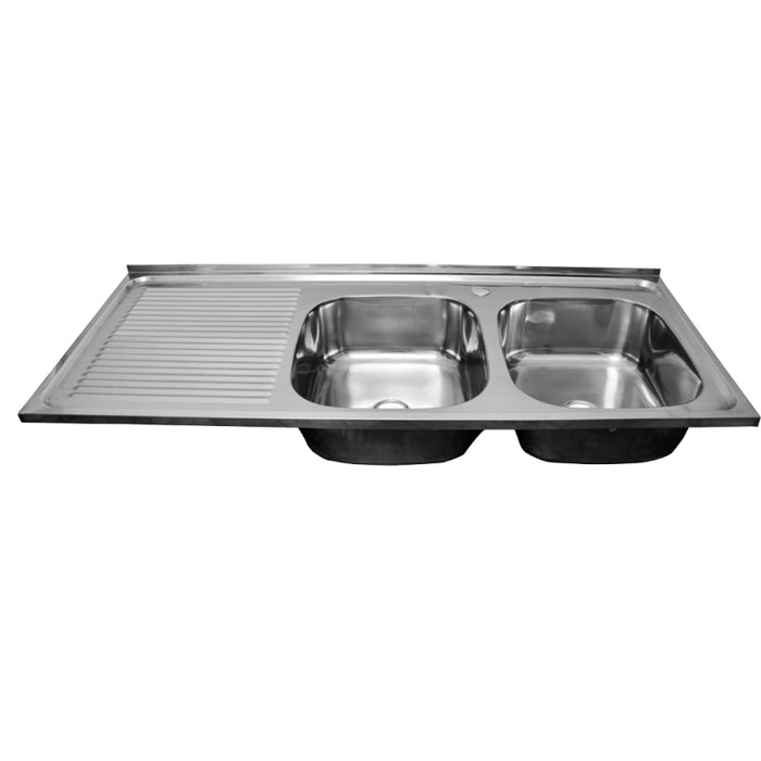 Lavaplato Inox. Brill. 1200X500 Sec.Izq.Perf. Monom. + Desague