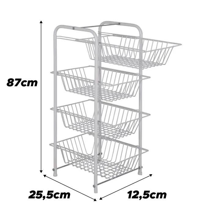 Estante 4 Canastos Móviles